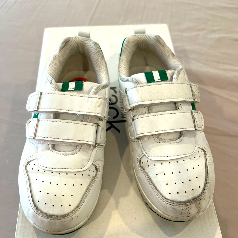 White boys sneakers shoes size 10